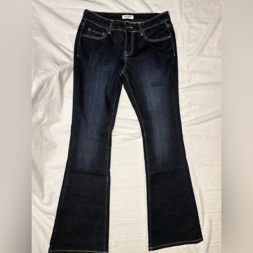 Soho Dark Blue Flare Women's Jeans NWOT